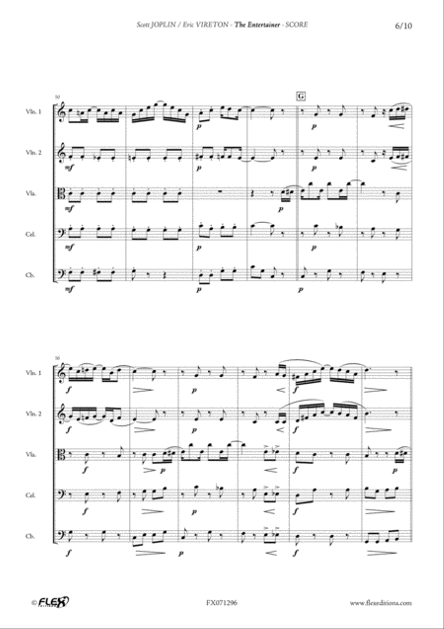 The Entertainer String Quintet scores gallery preview page 6