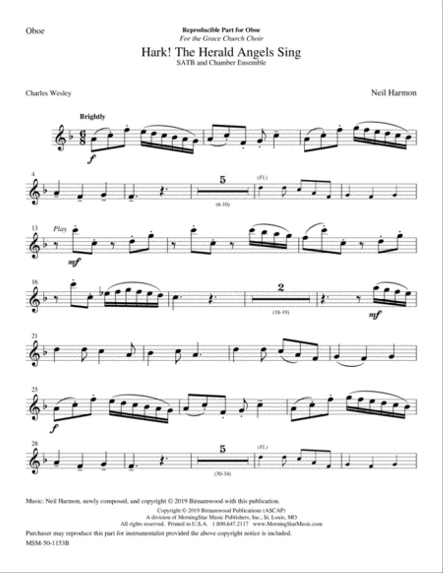 Hark! The Herald Angels Sing Choir scores gallery preview page 4