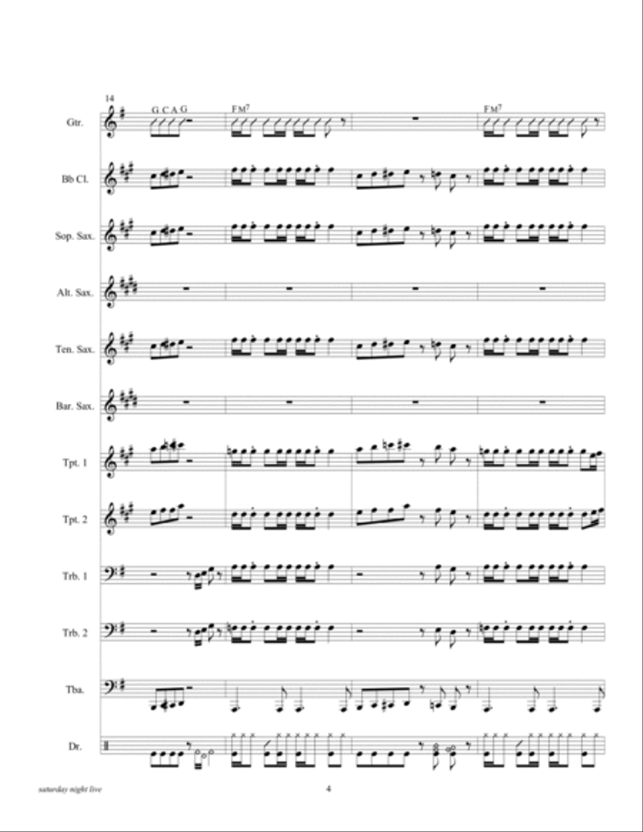Saturday Night Live Large Ensemble scores gallery preview page 6
