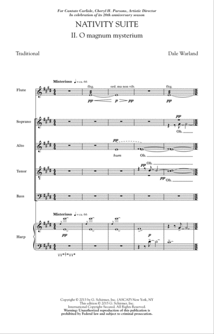 O Magnum Mysterium O Magnum Mysterium 4-Part scores gallery preview page 1