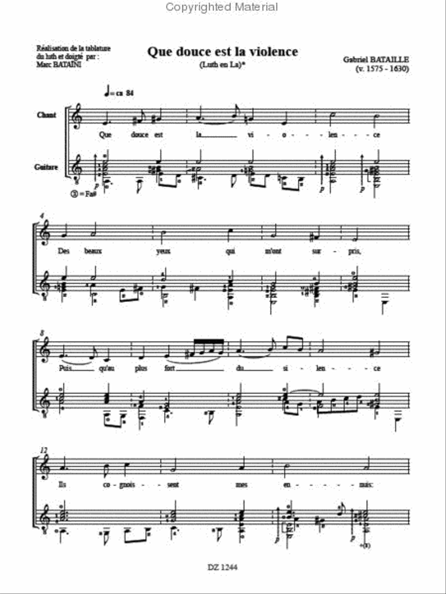 Airs de cour, vol. 2 Classical Guitar scores gallery preview page 2