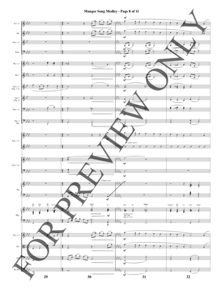 Manger Song (Medley) - Orchestration (pdf)
