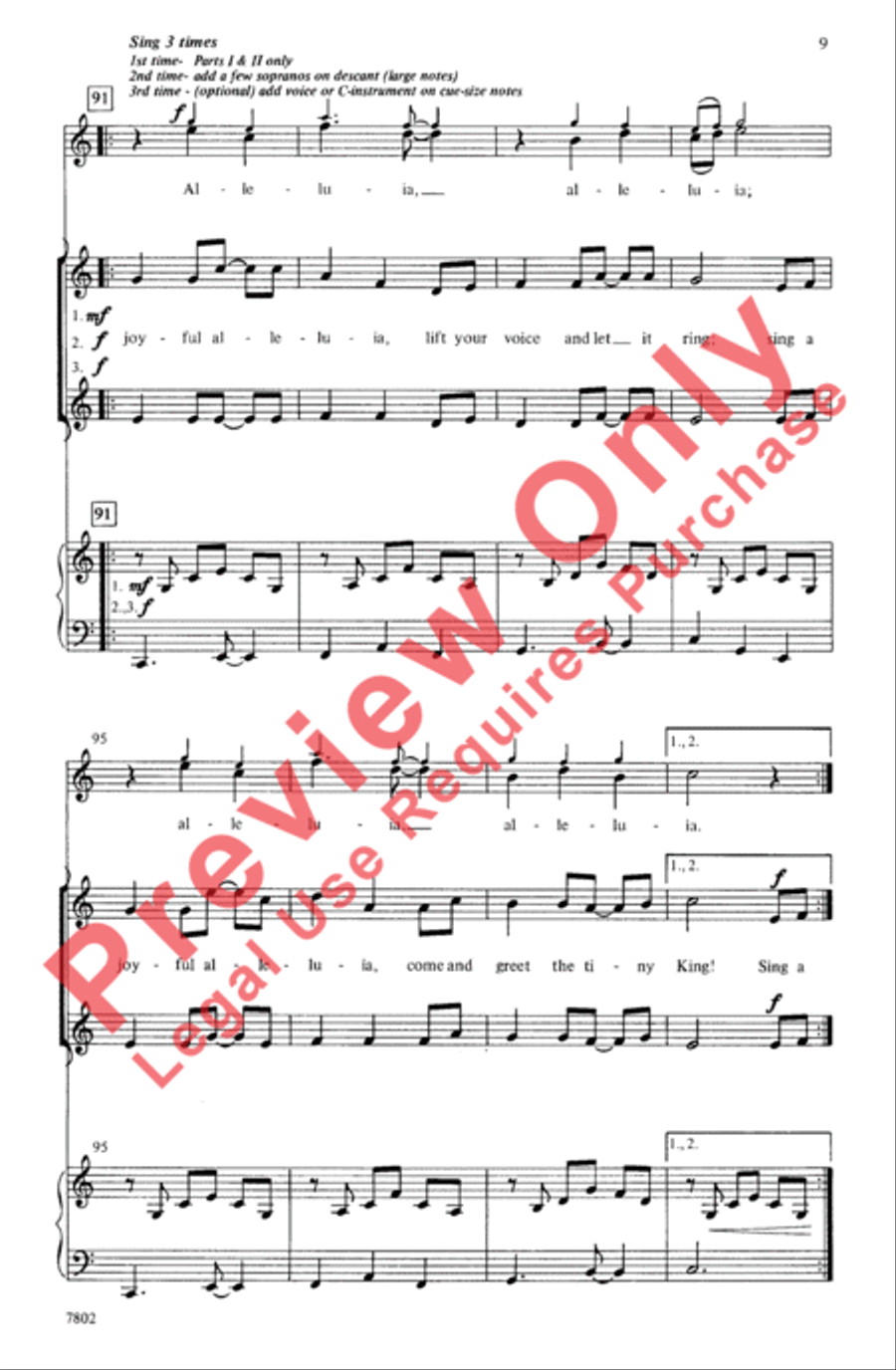 Sing a Joyful Alleluia! Sing a Joyful Alleluia! 2-Part scores gallery preview page 9