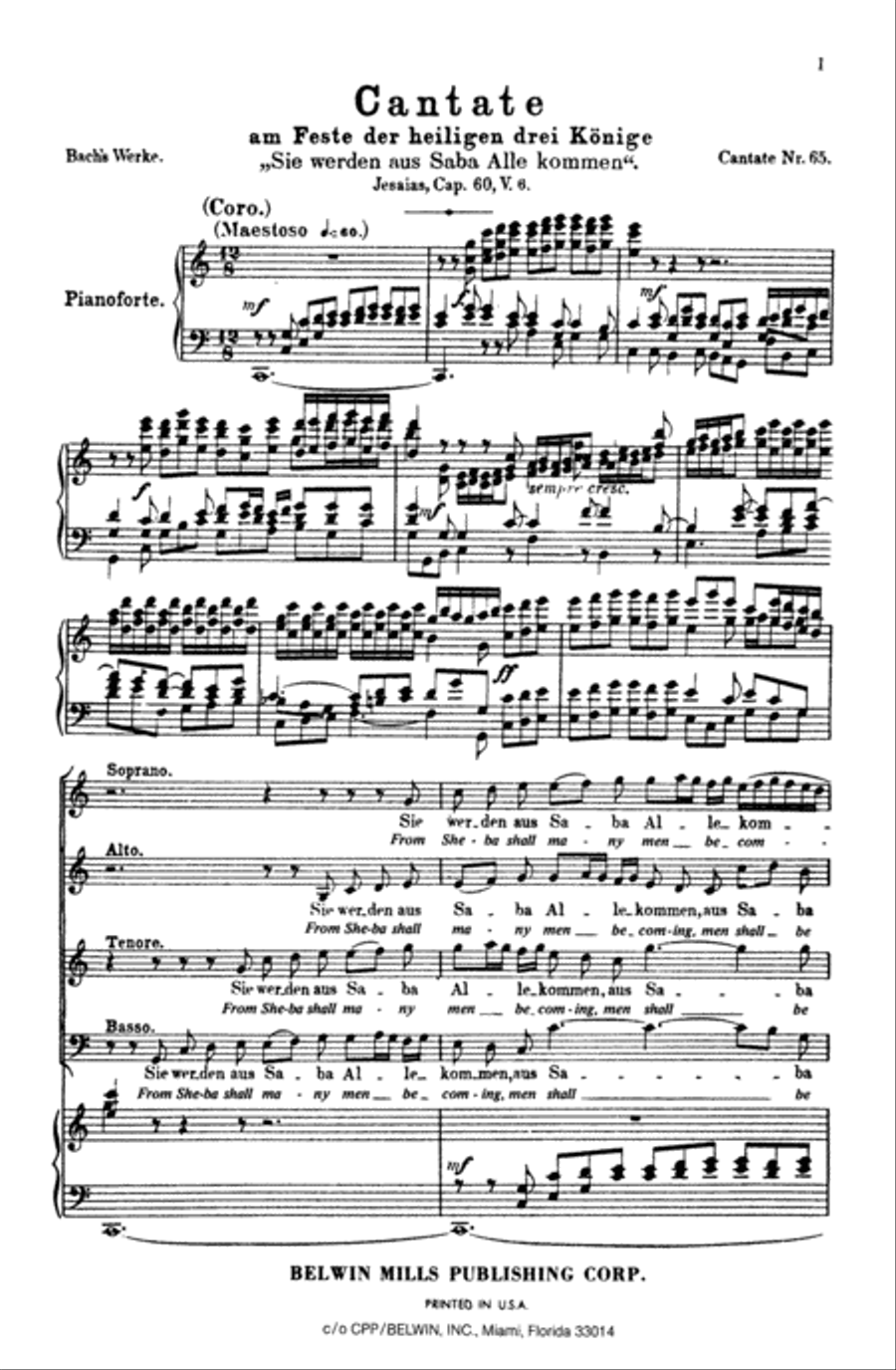 Cantata No. 65 -- Sie werden aus Saba alle kommen 4-Part scores gallery preview page 4