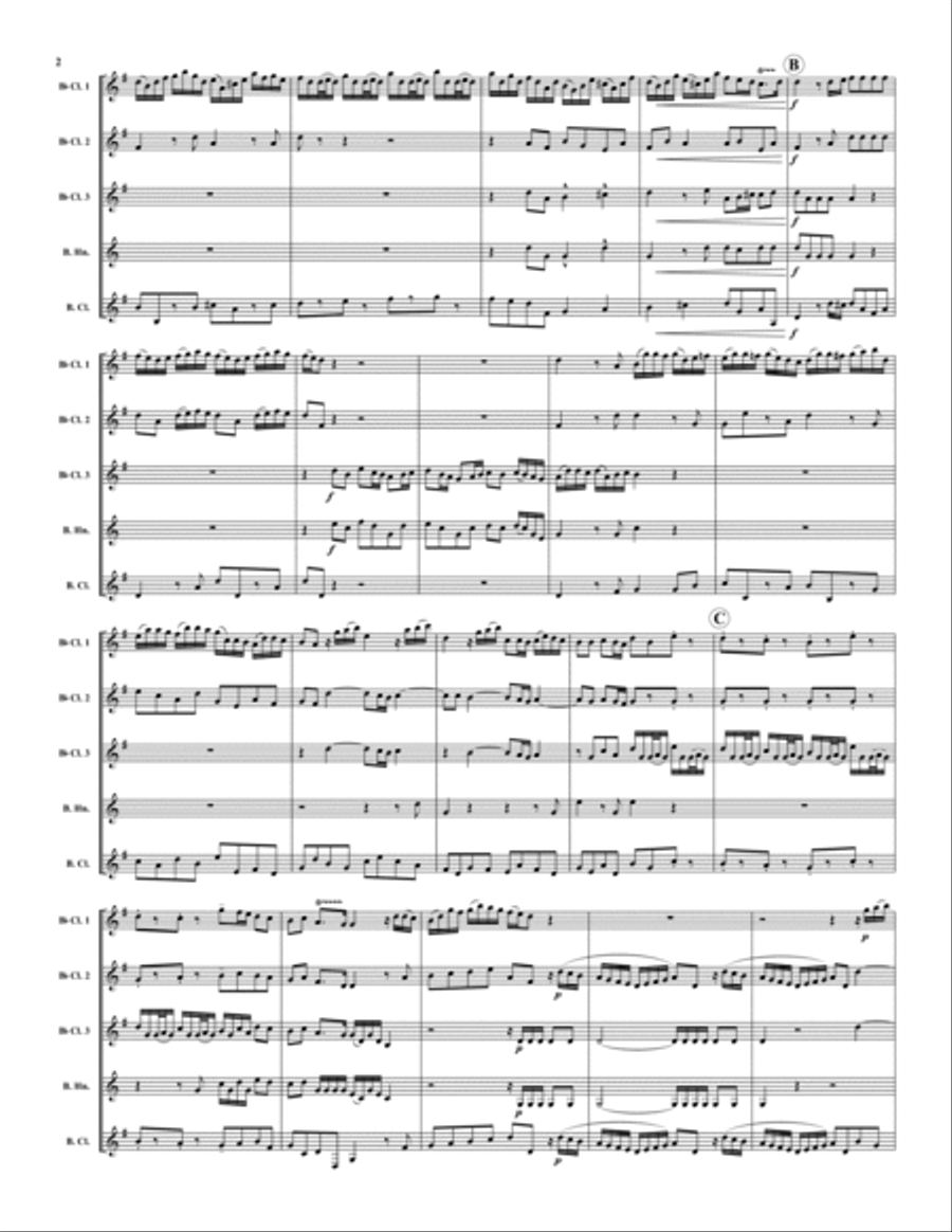 Two Arias Clarinet Choir scores gallery preview page 2