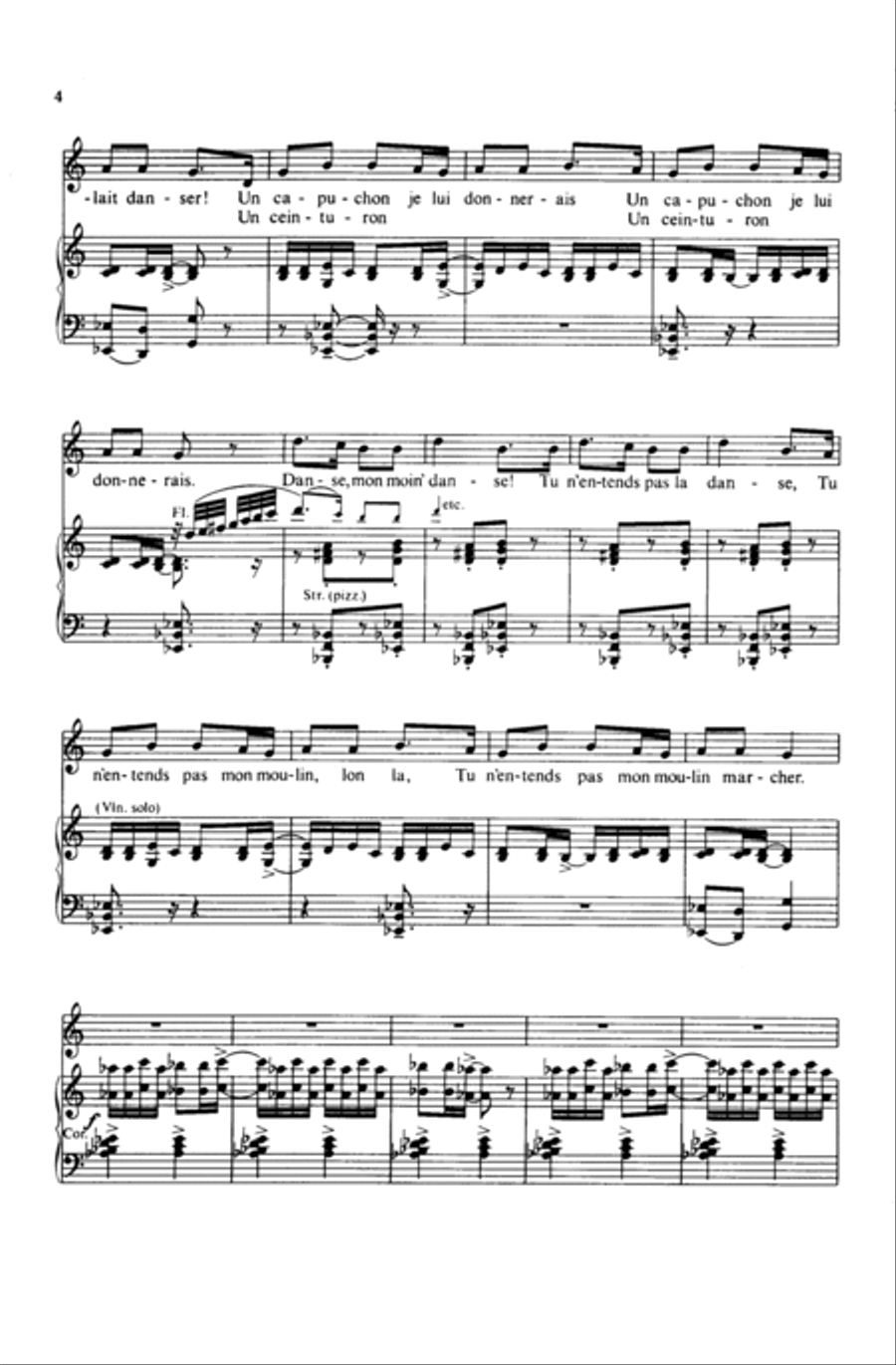 Ah! Si Mon Moine Voulait Danser Unison Choir scores gallery preview page 3