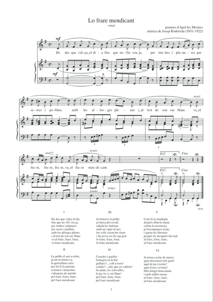 Tres cançons i una serenata Voice scores gallery preview page 5