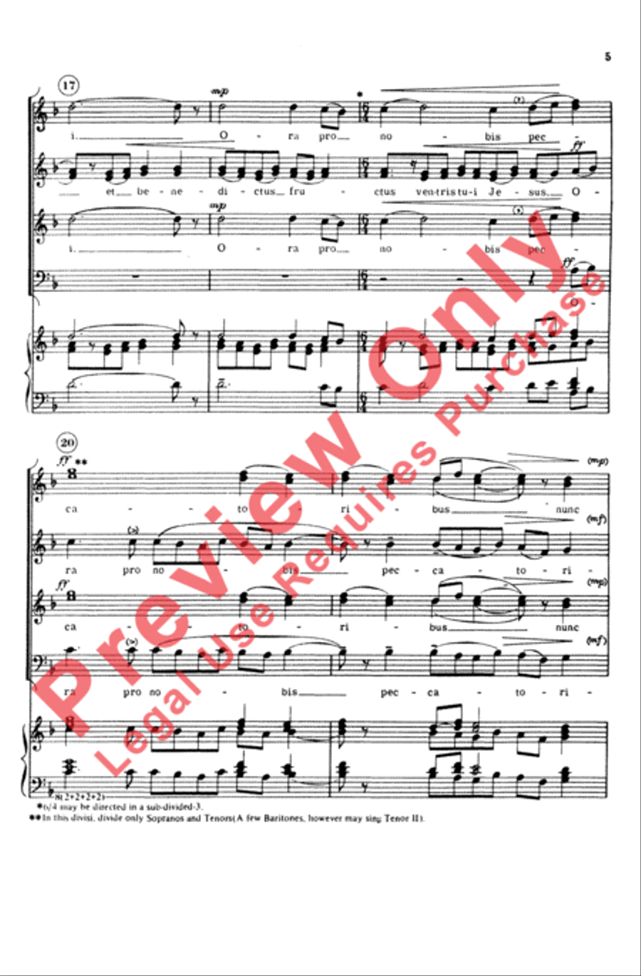 Ave Maria Ave Maria 4-Part scores gallery preview page 4
