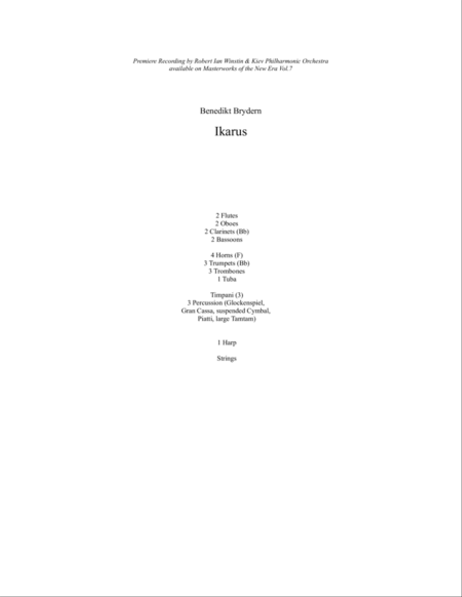 Ikarus - Score Only Full Orchestra scores gallery preview page 2