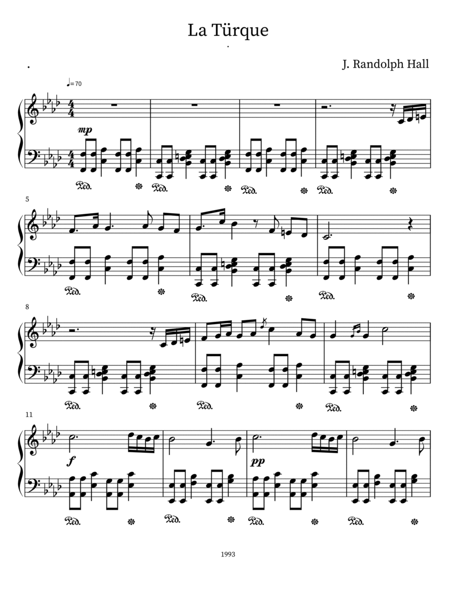 La Türque Piano Solo scores gallery preview page 1