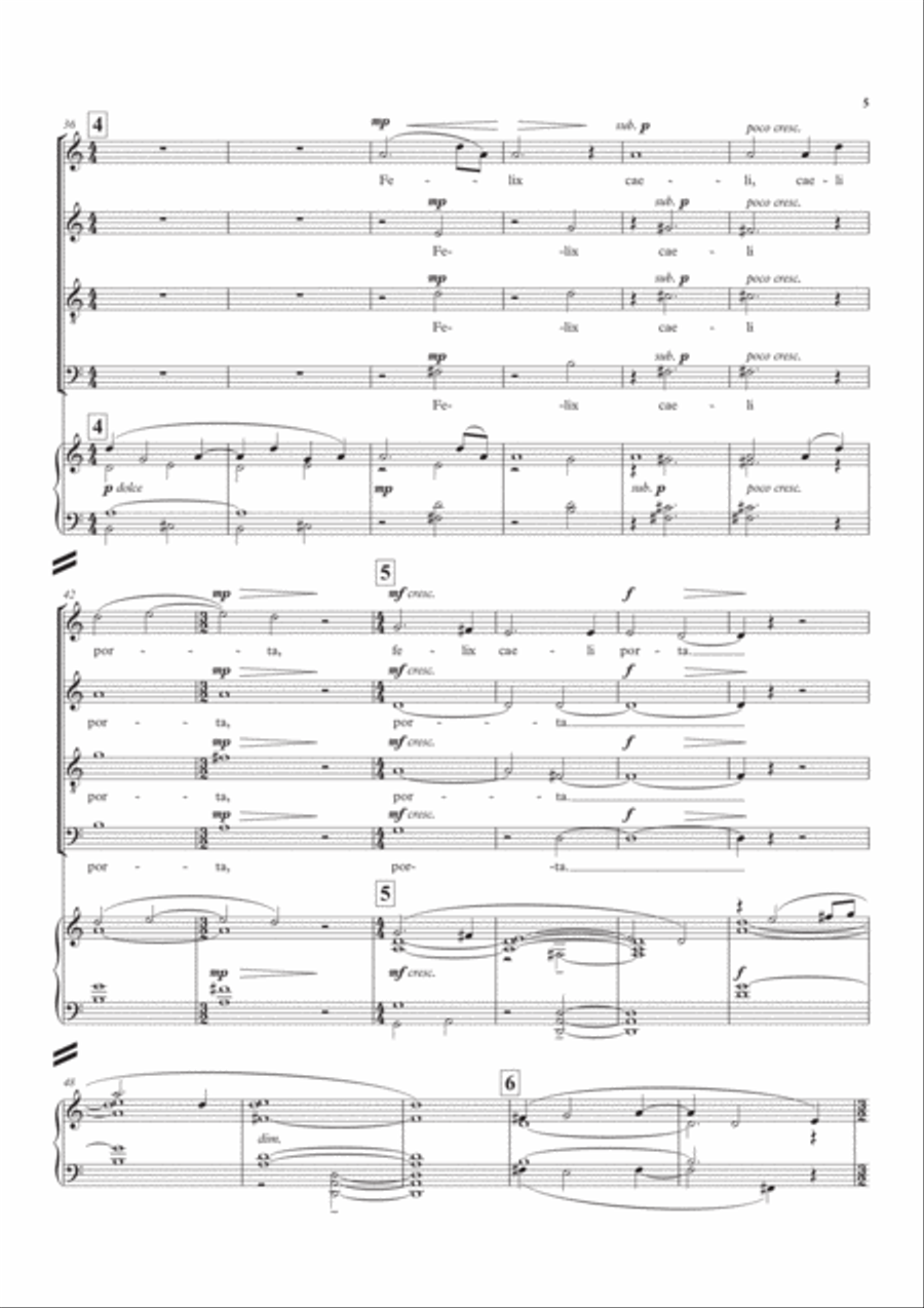 Ave maris stella 4-Part scores gallery preview page 5