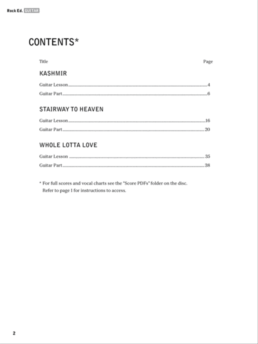 Alfred's Rock Ed. -- Led Zeppelin Guitar Guitar Tablature scores gallery preview page 3