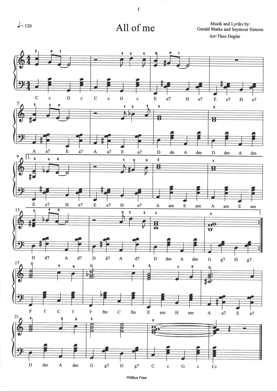All Of Me All Of Me Piano Method scores gallery preview page 1