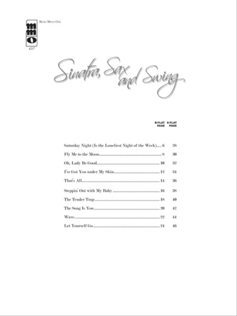 Sinatra, Sax and Swing Tenor Saxophone scores gallery preview page 2