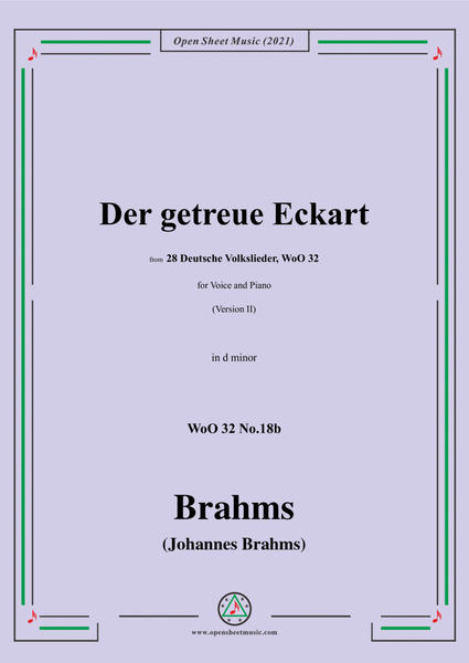 Brahms-Der getreue Eckart (In der finstern Mitternacht) (Ver. II),WoO 32 No.18b,from 28 Deutsche Vol