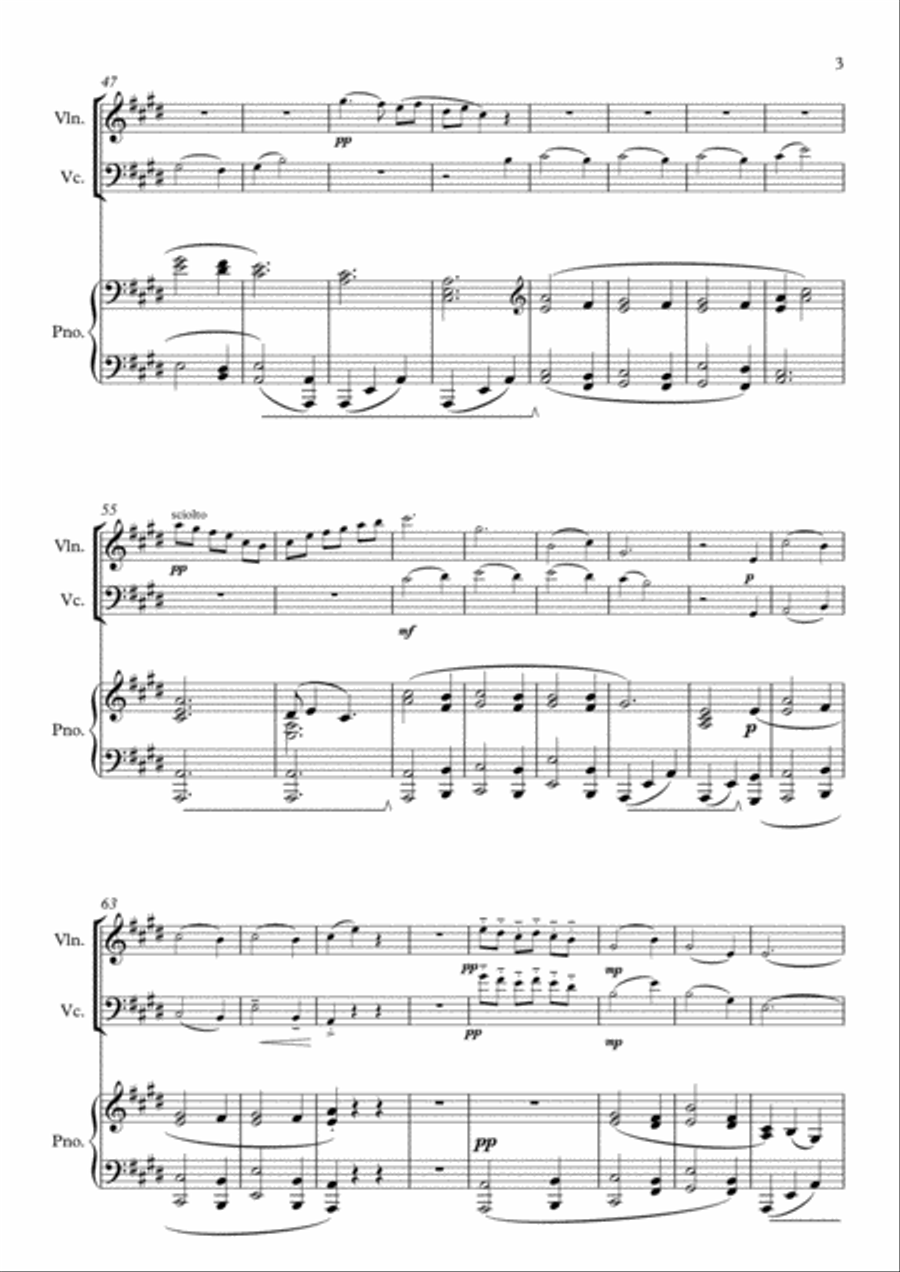 When The Party's Over Piano Trio scores gallery preview page 3