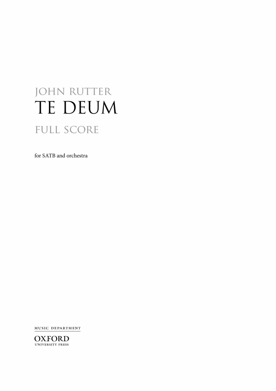 Book cover for Te Deum