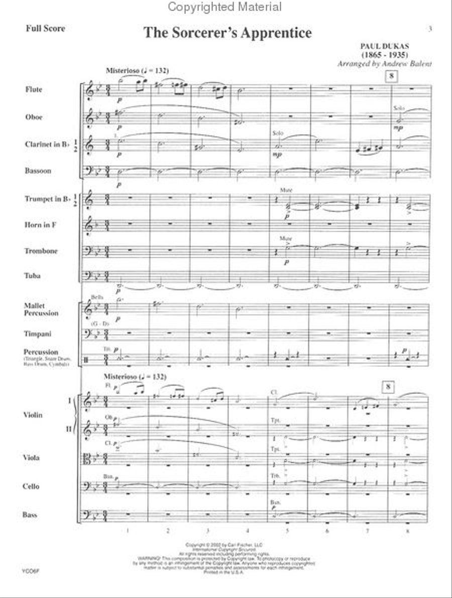 The Sorcerer's Apprentice Orchestra scores gallery preview page 2