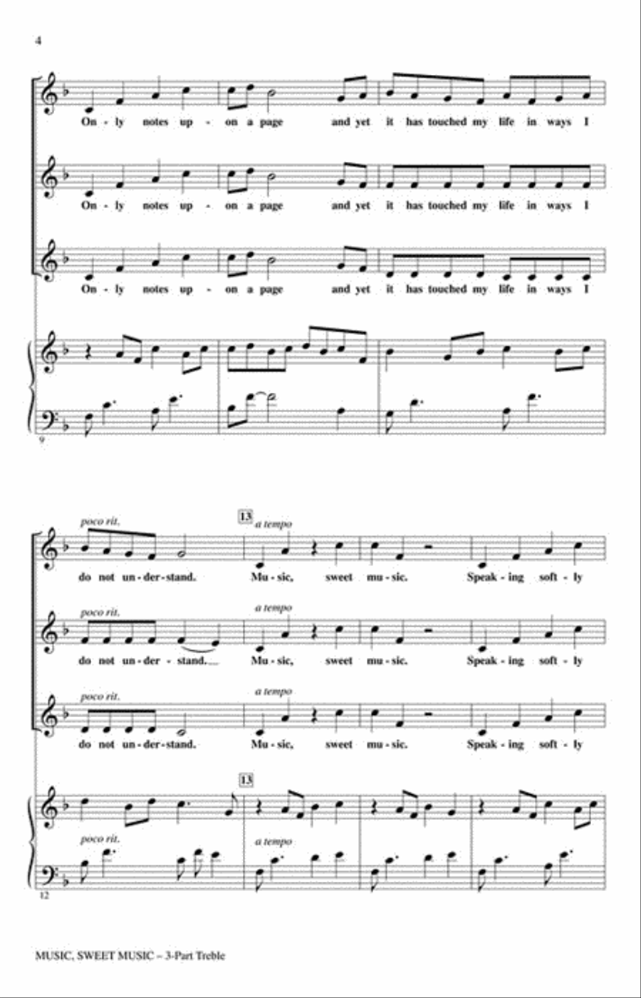 Music, Sweet Music Music, Sweet Music 3-Part scores gallery preview page 3