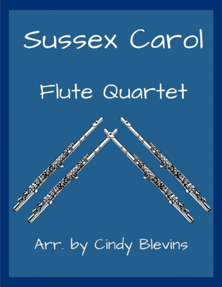 Book cover for Sussex Carol, for Flute Quartet