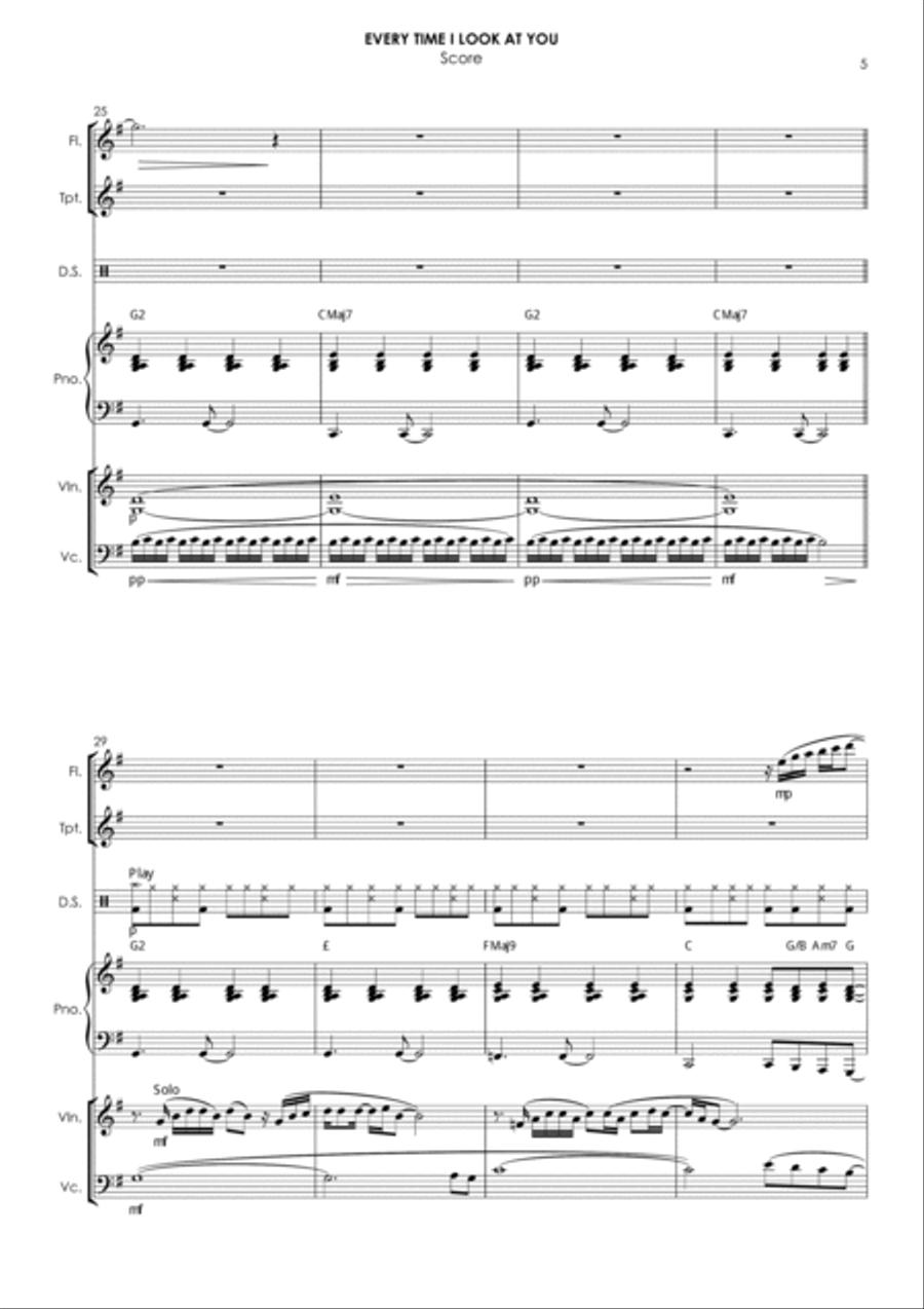 Everytime I Look At You Small Ensemble scores gallery preview page 5