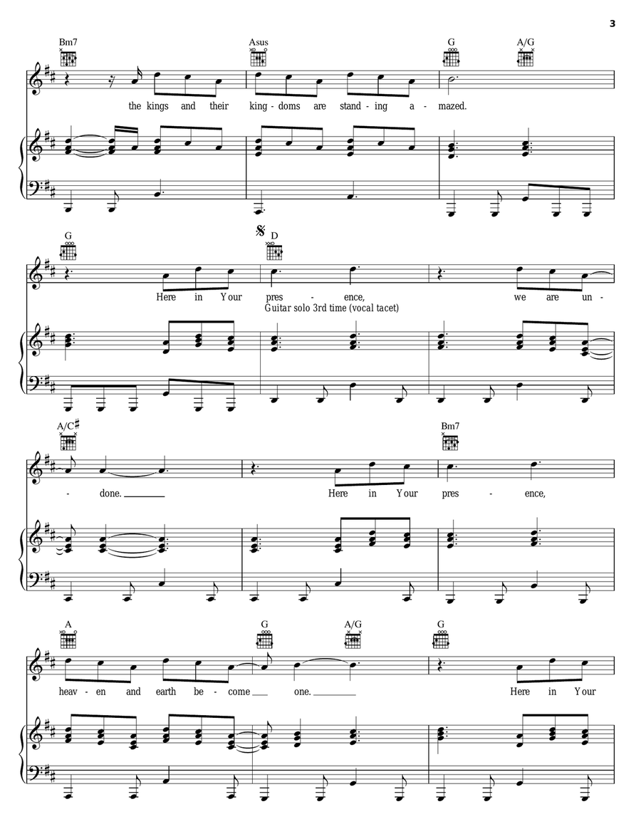 Here In Your Presence Acoustic Guitar scores gallery preview page 3