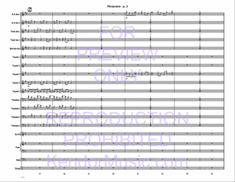 Persevere (Full Score) Jazz Ensemble scores gallery preview page 4