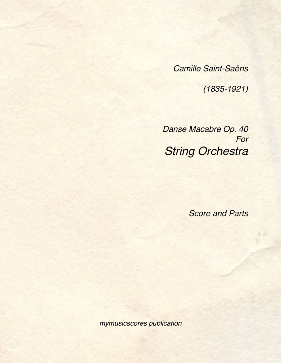 Danse Macabre Op. 40 for String Orchestra String Orchestra scores gallery preview page 1