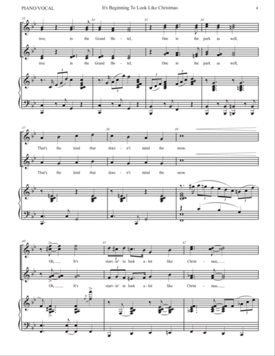 It's Beginning To Look Like Christmas SSAA scores gallery preview page 5