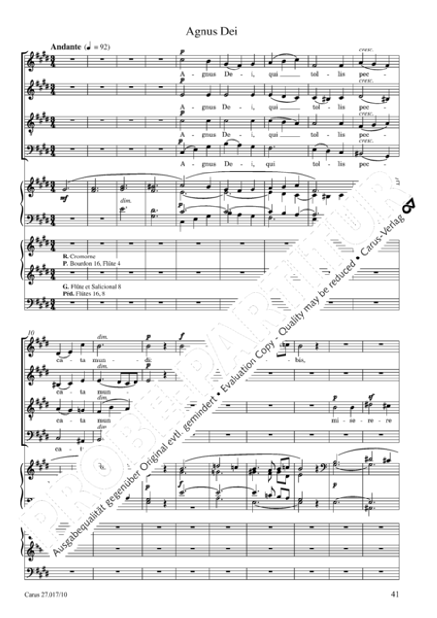 Messe solennelle en ut diese mineur 4-Part scores gallery preview page 42
