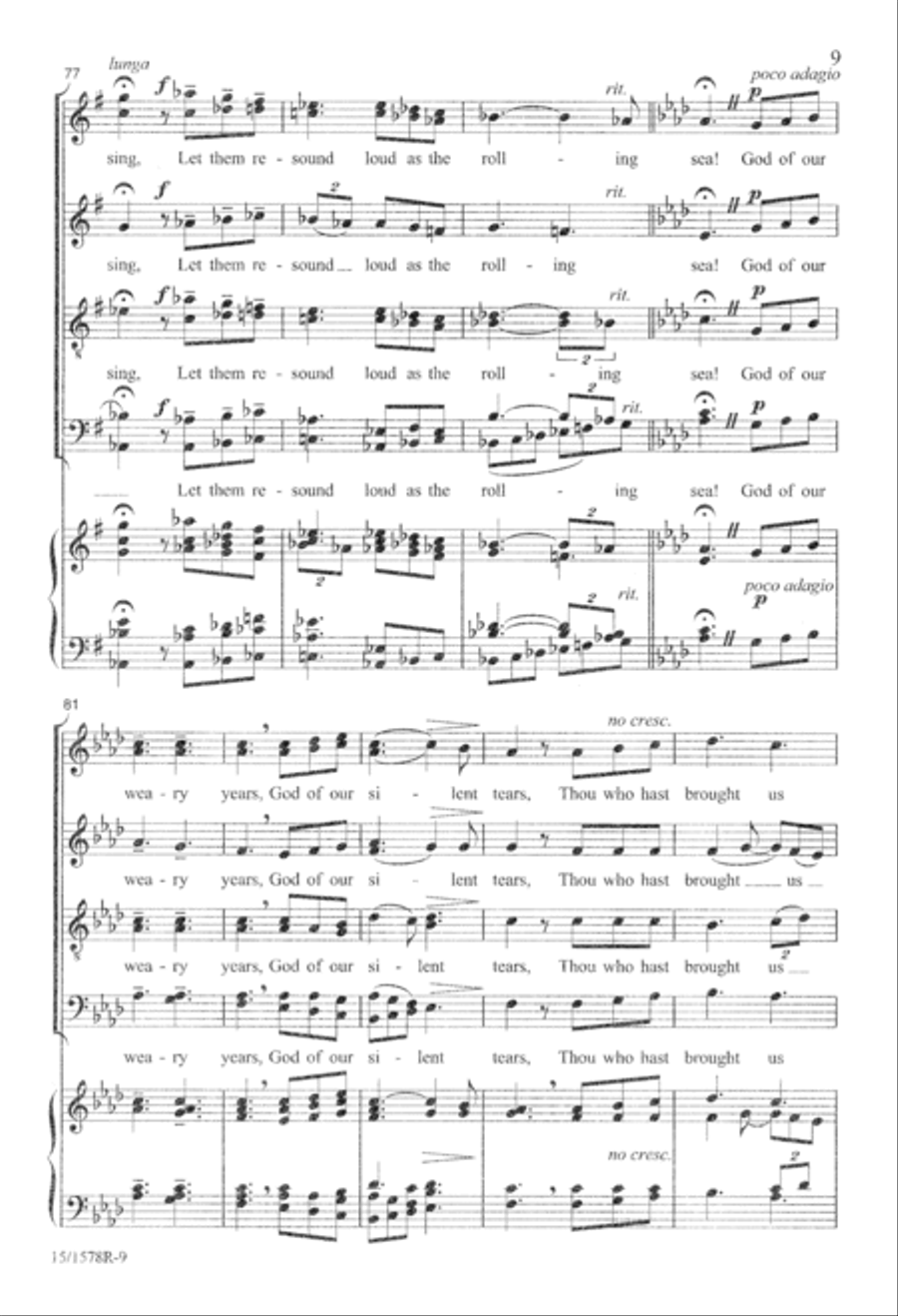 Lift Ev'ry Voice and Sing Divisi scores gallery preview page 9