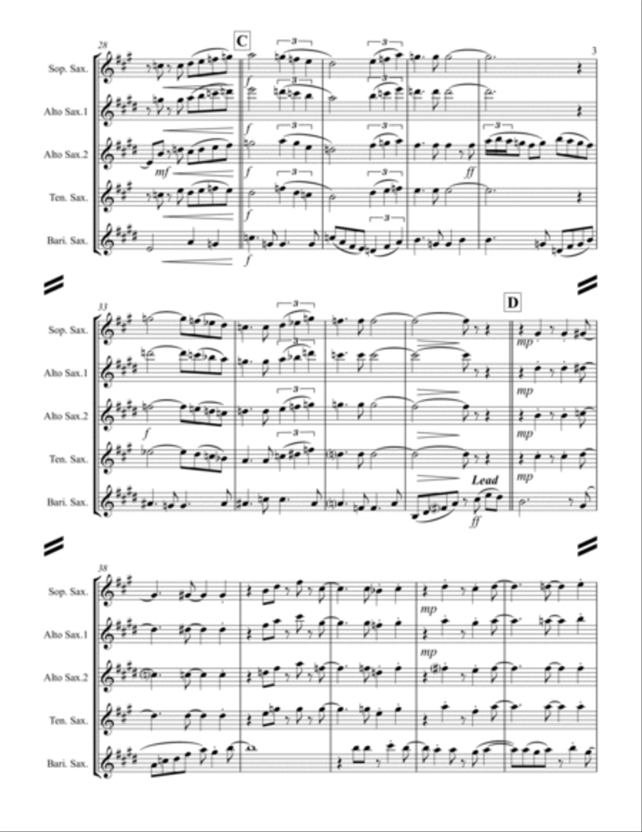 Wave Saxophone Quartet scores gallery preview page 4