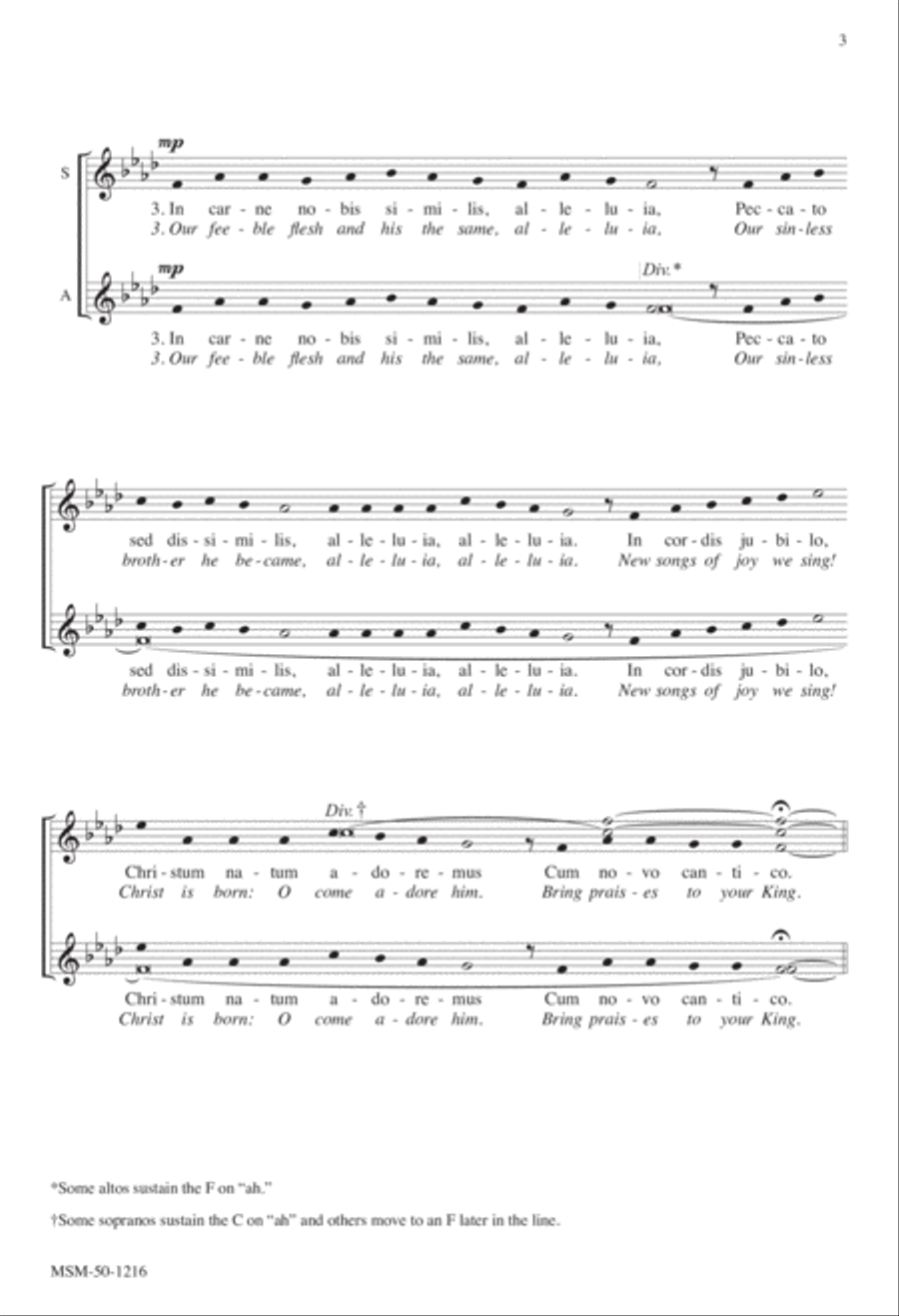 Puer natus in Bethlehem/A Child Is Born in Bethlehem SSAATB scores gallery preview page 3