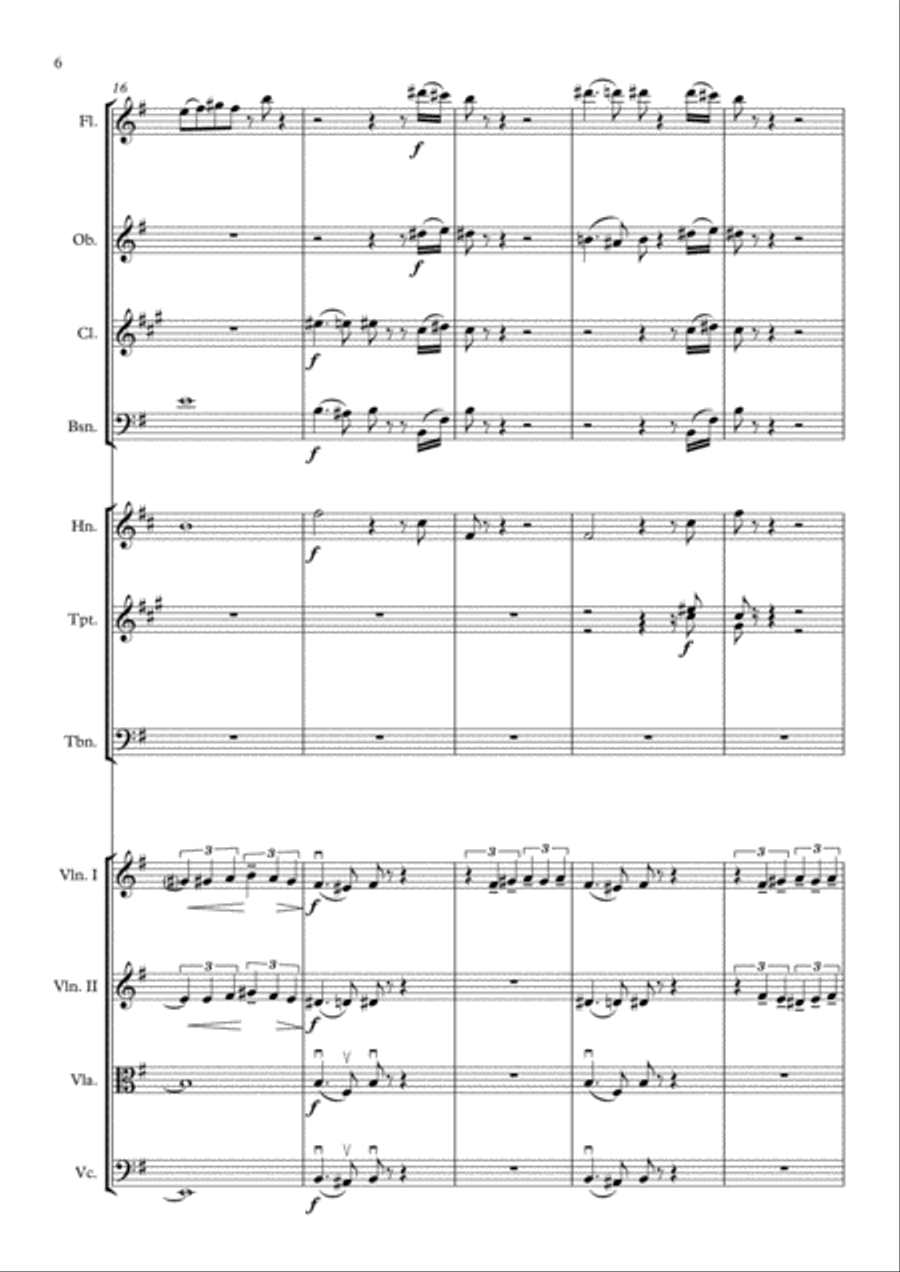 The Magpie - N. Cossins (Original Orchestral Composition) Chamber Orchestra scores gallery preview page 6
