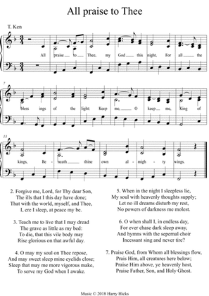 All praise to Thee, my God, this night A new tune to an old hymn that deserves to be rediscovered.