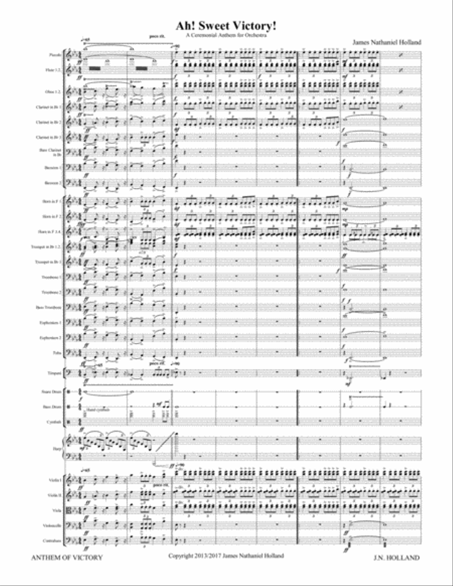 Ah! Sweet Victory New Celebration Coronation Anthem for Orchestra Full Orchestra scores gallery preview page 5