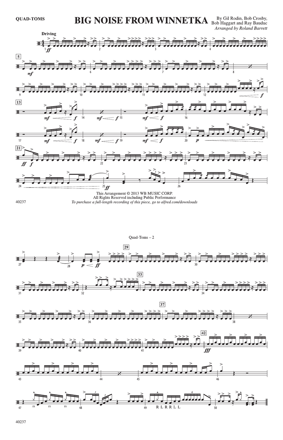 Big Noise from Winnetka: Quad-Toms