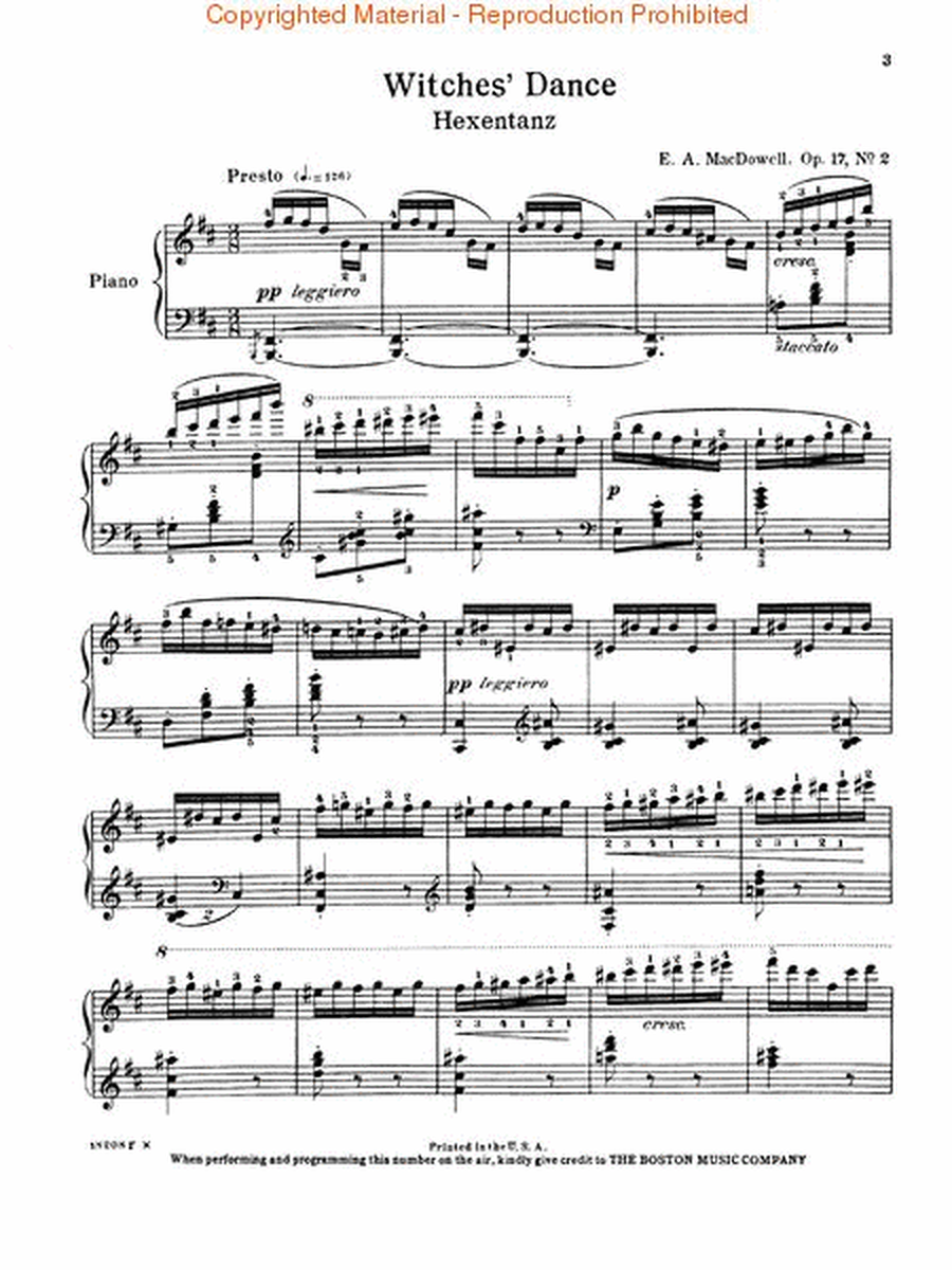 Witches' Dance, Op. 17, No. 2
