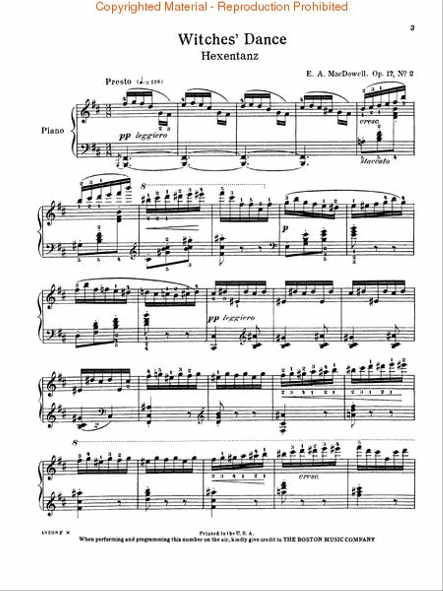 Witches' Dance, Op. 17, No. 2