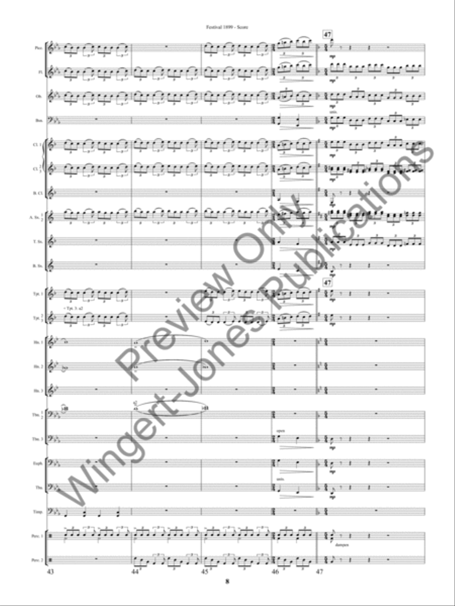 Festival 1899 (Score) Festival 1899 (Score) Concert Band scores gallery preview page 11