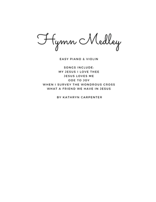 Book cover for Hymn Medley (Piano & Violin)