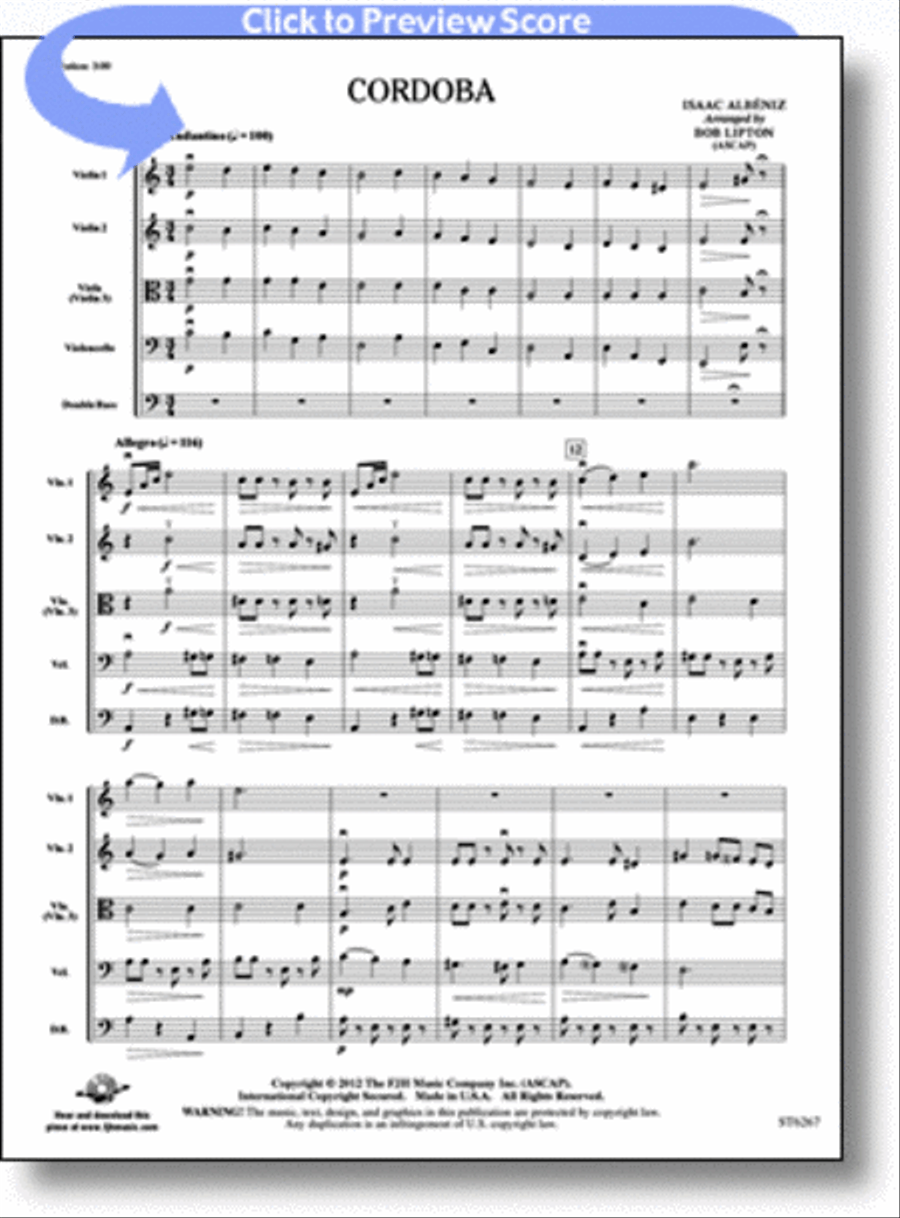 Cordoba String Orchestra scores gallery preview page 1