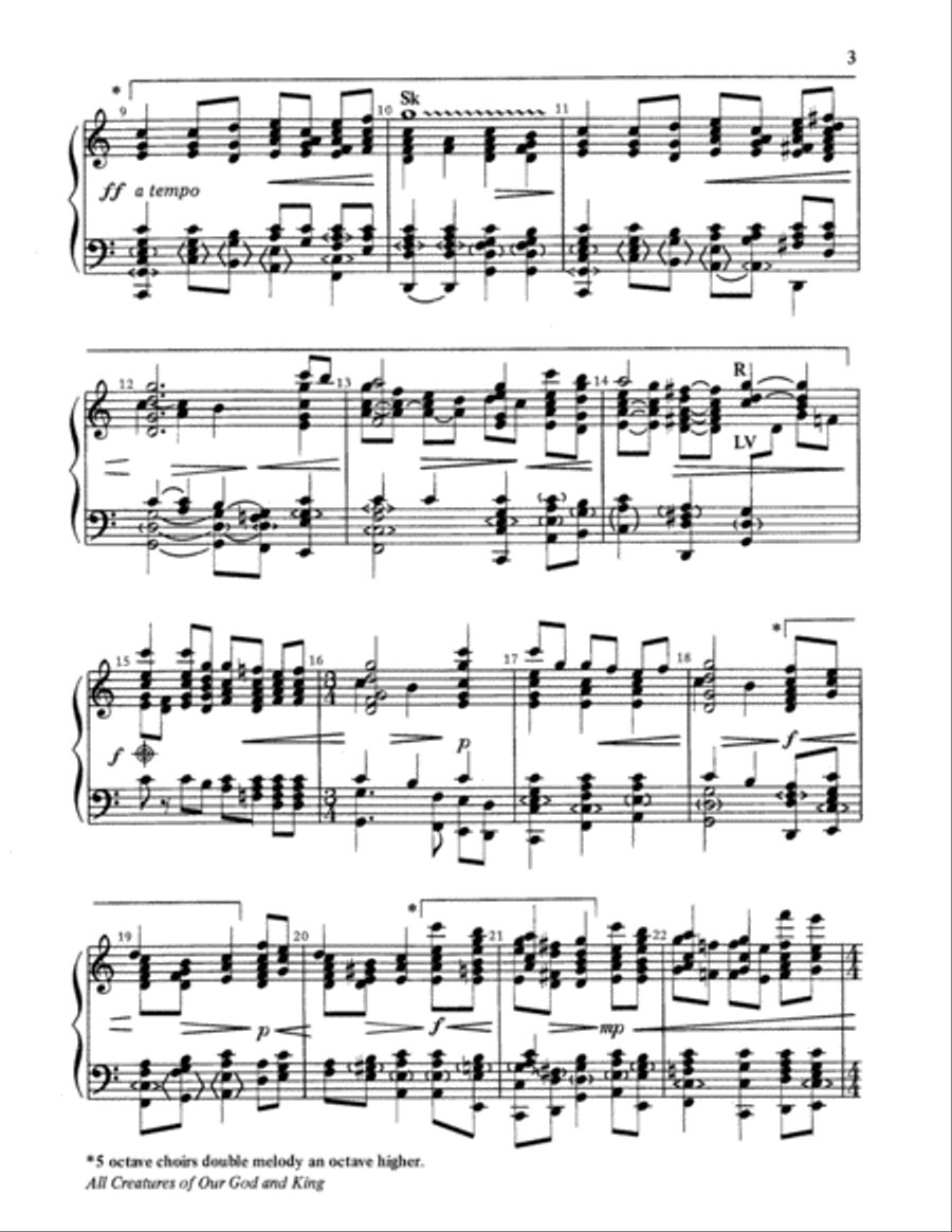All Creatures of Our God and King 5-Octaves scores gallery preview page 3