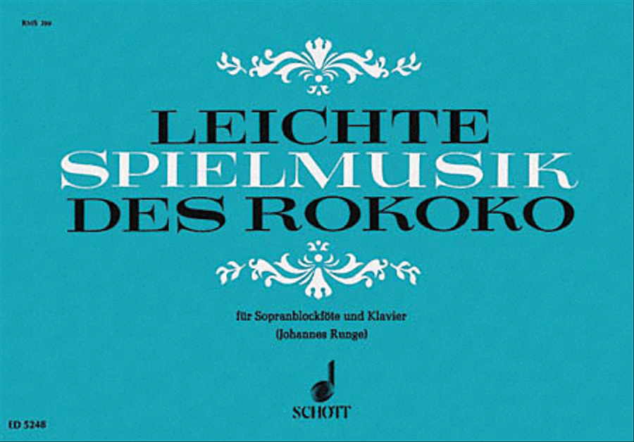 Easy Rococo Music Rec/pf Soprano Recorder scores gallery preview page 1