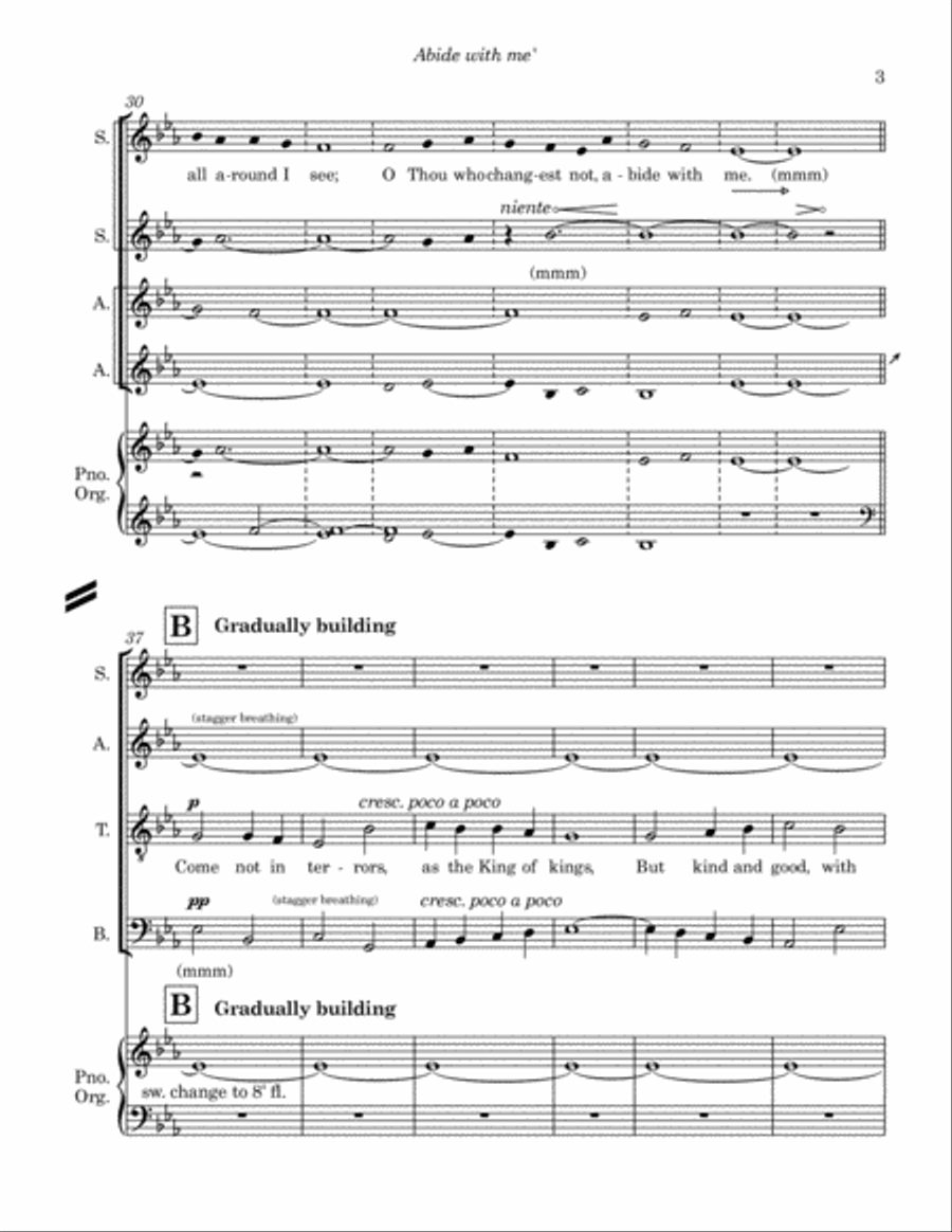 Abide With Me 4-Part scores gallery preview page 3