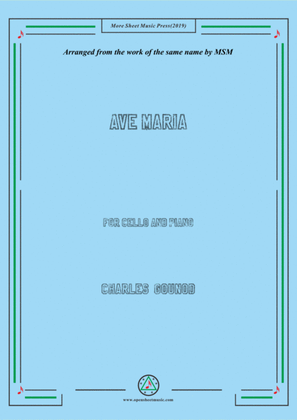 Book cover for Gounod-Ave Maria,for Cello and Piano