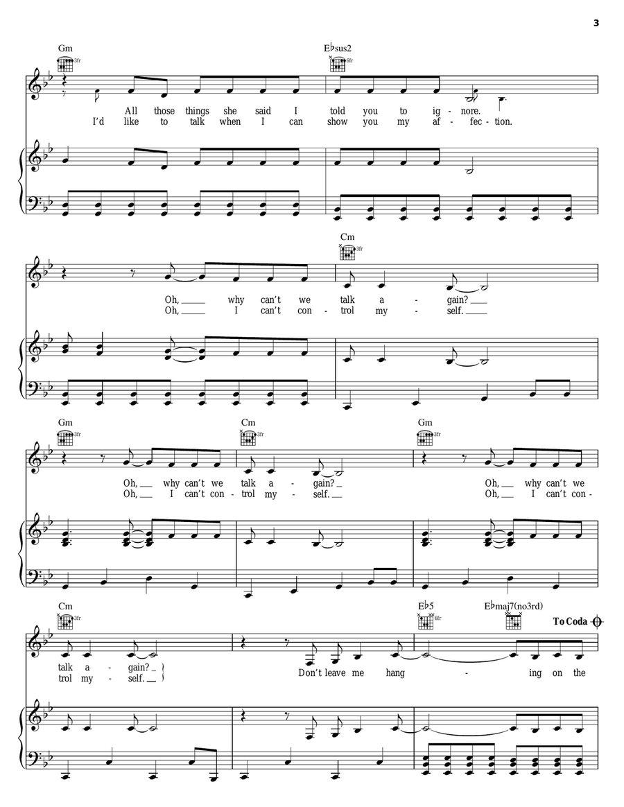 Hanging On The Telephone Hanging On The Telephone Piano, Vocal, Guitar scores gallery preview page 3