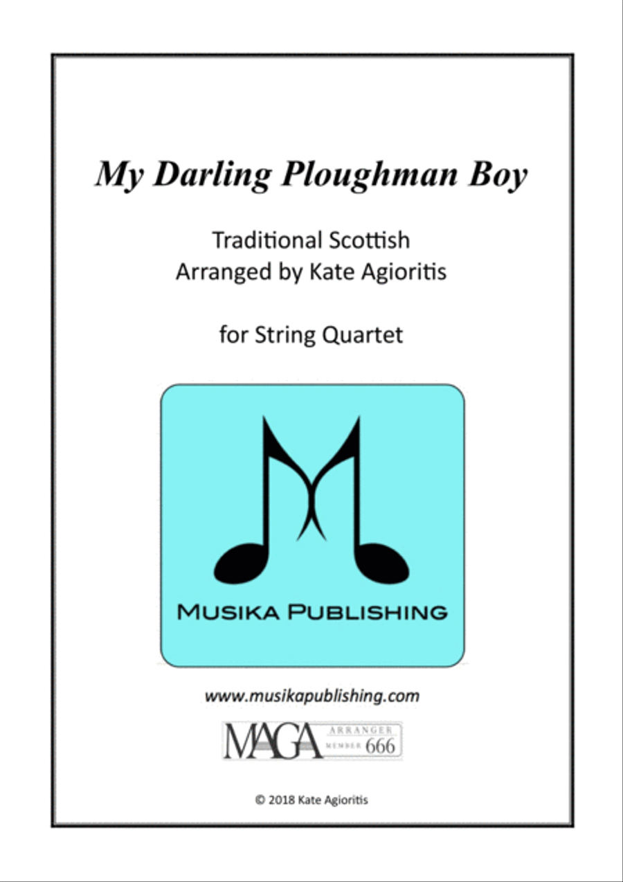My Darling Ploughman Boy - Scottish Folk Song - for String Quartet String Quartet scores gallery preview page 1