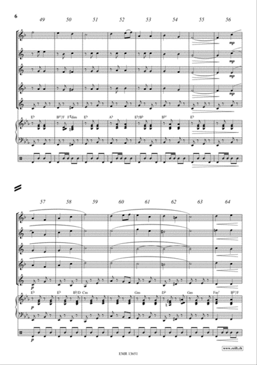 Scotland The Brave Scotland The Brave Saxophone Quintet scores gallery preview page 6