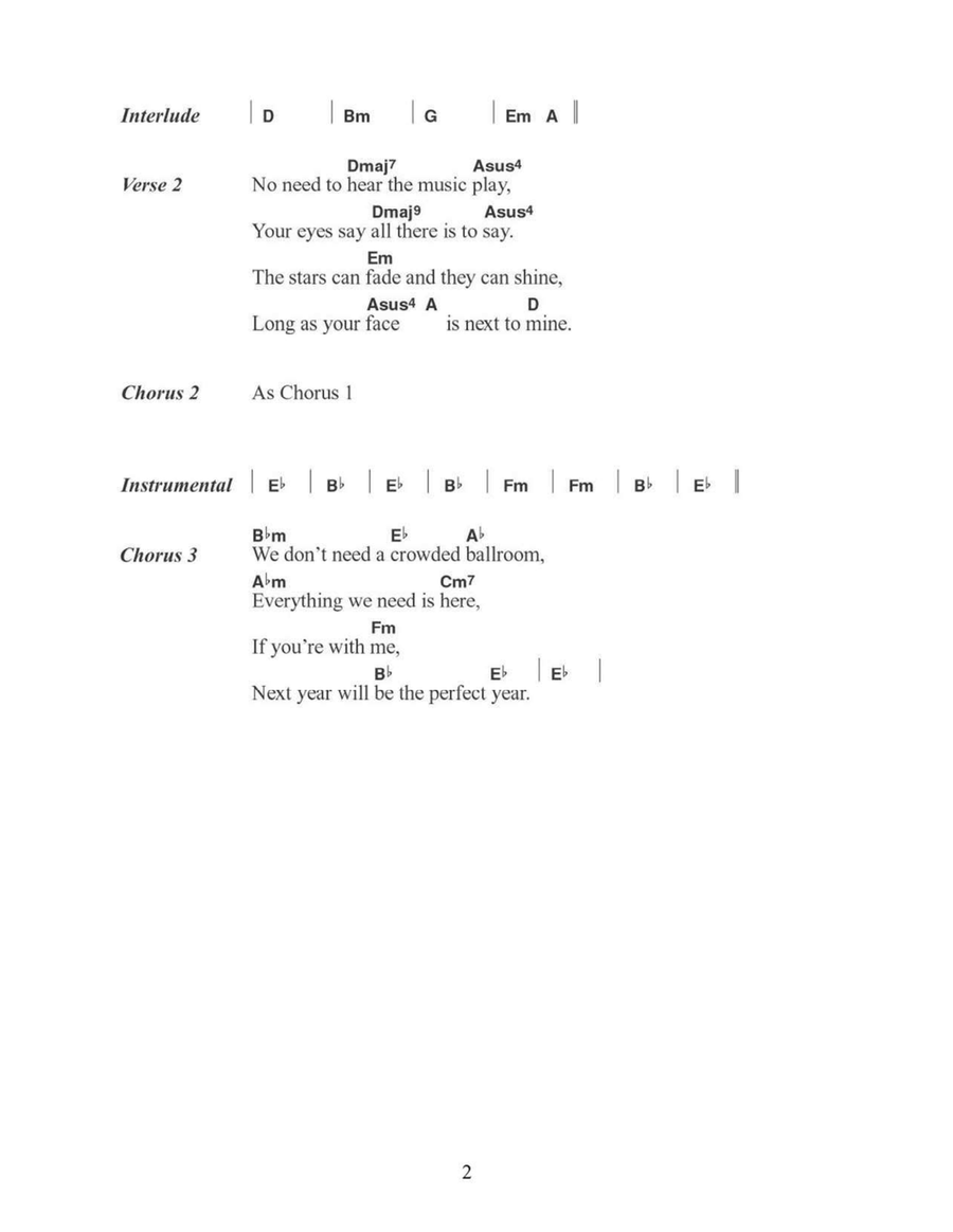The Perfect Year (from Sunset Boulevard) Easy Guitar scores gallery preview page 2